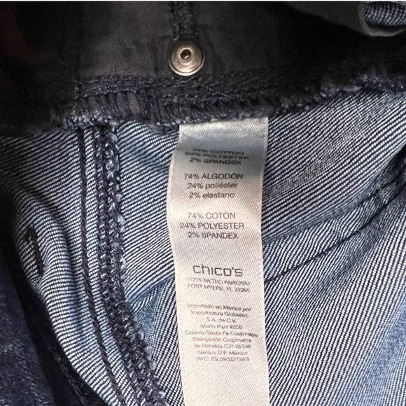 Fabulously Slimming by Chico's Mid Rise Straight Jeans Raw Hem Sz 00 Small - Picture 9 of 13